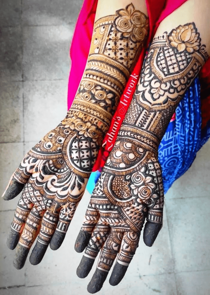 Grand Traditional Full Arm Henna Design