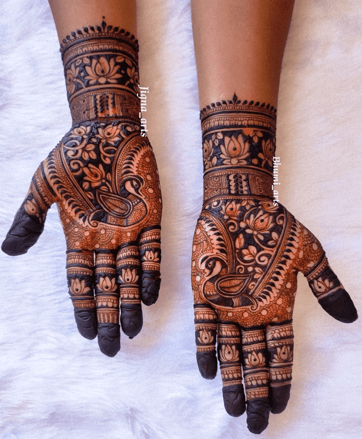 Comely Traditional Mehndi Design
