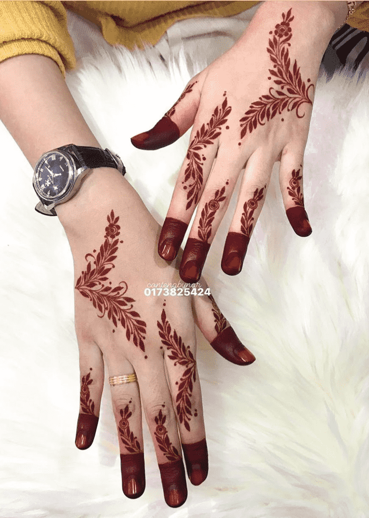 Beauteous Valentines Day Henna Design