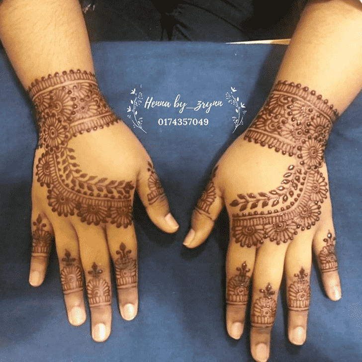 Slightly Valentines Day Henna Design