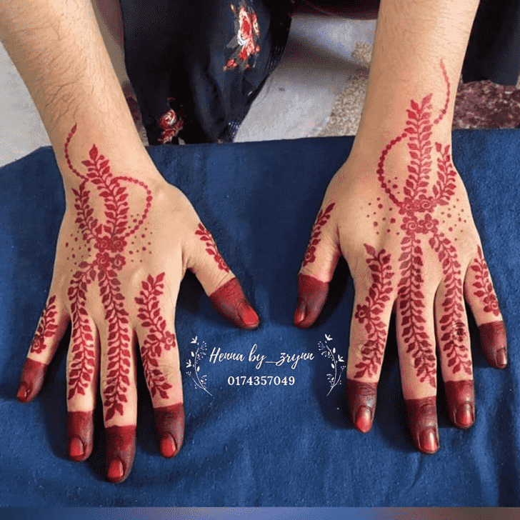 Splendid Valentines Day Henna Design
