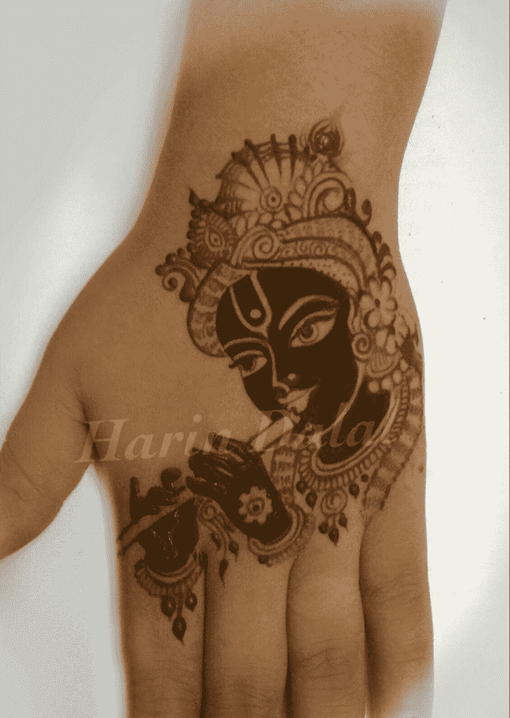 Alluring Vishnu Henna Design