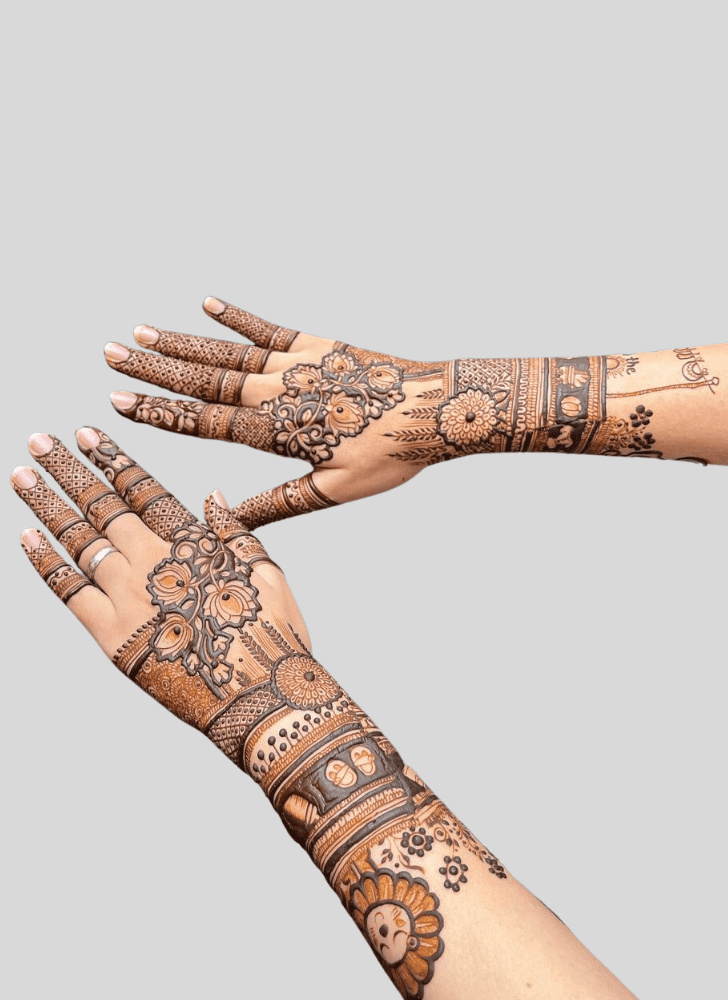 Delicate Vrindavan Henna Design