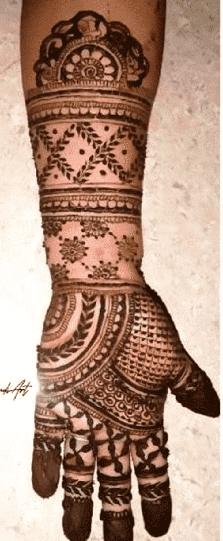 Comely Wedding Henna Design