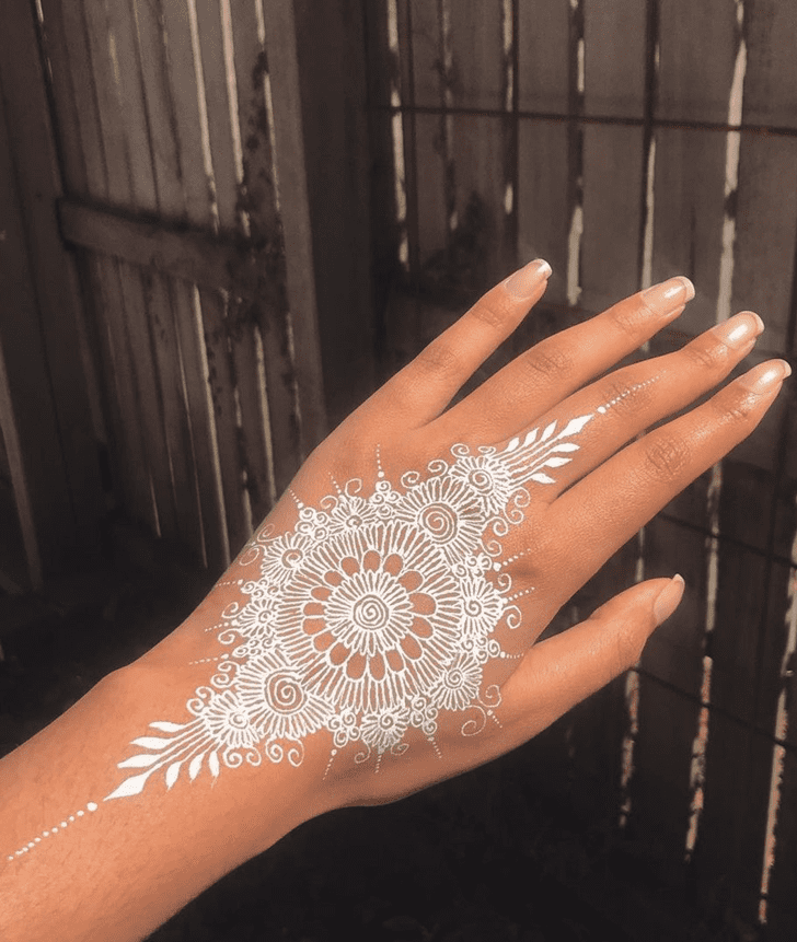 Side White Mehndi Henna