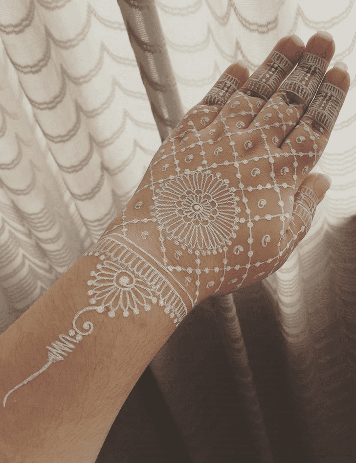Foot White Mehndi Henna