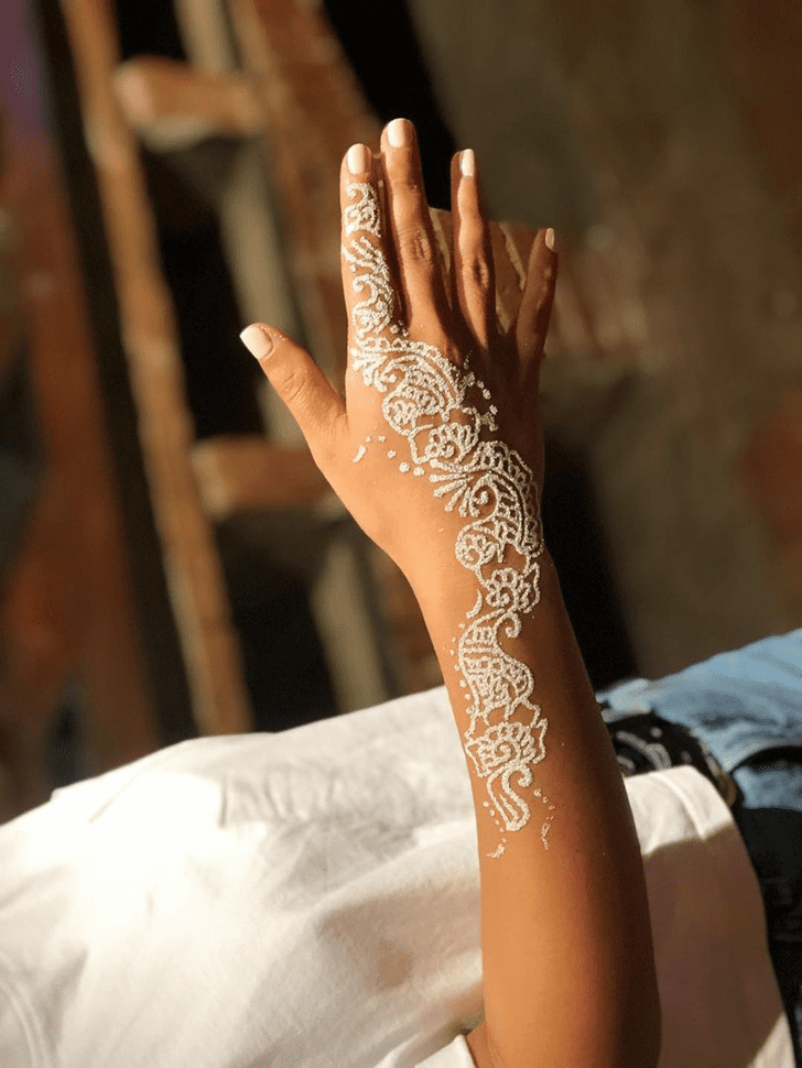 Flower White henna Design